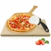 TolleTour Pierre à Pizza 1.5 Cm épaisseur Pierre à Pain Rectangle Pelle à Pizza En Bois Cuisson Au Four Flammèches Spatule Pizza En Bois, Nature - Kaki -Four à pizza Soldes 2022 63764465 1