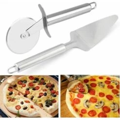 SINCèREETALI Roulette à Pizza Avec Poignée, Couteau De Pizza Lame En Acier Avec Cache De Protection, Découpe Pizza Tarte Pâte Facile à Ranger