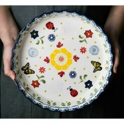 SINCèREETALI Plat à Tarte Rond De Noël De 25,4 Cm - Plat De Service à Pizza - Lot De 1 (25,4 Cm - Papillons) -Four à pizza Soldes 2022 63820593 3