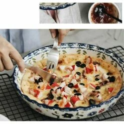 SINCèREETALI Plat à Tarte Rond De Noël De 25,4 Cm - Plat De Service à Pizza - Lot De 1 (25,4 Cm - Papillons) -Four à pizza Soldes 2022 63820593 5