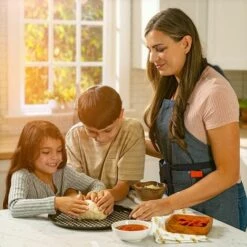 SINCèREETALI Moules à Pizza Ronde Grand Plaque Pizzas Perforées Anti-Adhésive Four Grille De Cuisson Professionnel - Lot De 2 -Four à pizza Soldes 2022 63821285 3