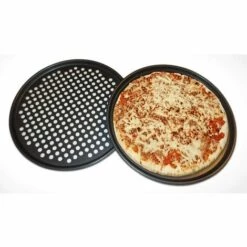 SINCèREETALI Moules à Pizza Ronde Grand Plaque Pizzas Perforées Anti-Adhésive Four Grille De Cuisson Professionnel - Lot De 2 -Four à pizza Soldes 2022 63821285 4