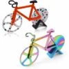 FOZIY Roulettes à Pizza, 2 Pièce Roulette à Pizza Vélo, Pizza Vélo En Acier Inoxydable, Coupe Pizza En Acier Inoxydable, Avec Support En Plastique, Pour Pizza Et Pate Pour Ustensiles De Cuisine，Fonepro