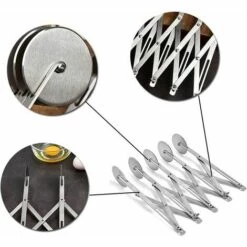 FOZIY Roulette Pate Acier Inoxydable,Roulette Pizza à 5 Roues,Acier Inoxydable Roulette à Pizza,Roulette Pate,pour Tarte Biscuits Patisserie Et Pizza Découpe Pate Couteaux Cuisson，Fonepro -Four à pizza Soldes 2022 63840484 4