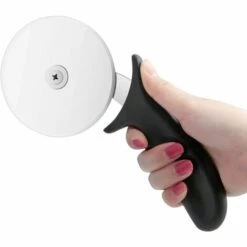 BARES Coupe Pizza, Roulette Pizza, Pizza Couteau Avec Lame En Acier Inoxydable, Manche En ABS, Lame De Diamètre 10 Cm Avec Serrage Réglable, Noir -Four à pizza Soldes 2022 64083158 4