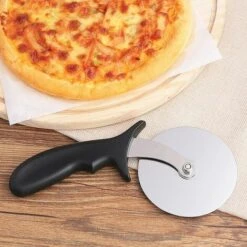 BARES Coupe Pizza, Roulette Pizza, Pizza Couteau Avec Lame En Acier Inoxydable, Manche En ABS, Lame De Diamètre 10 Cm Avec Serrage Réglable, Noir -Four à pizza Soldes 2022 64083158 5
