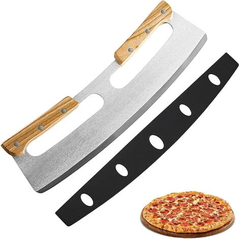 ARC-EN-CIéL Coupe Pizza, Couteau à Pizza En Acier Inoxydable 35cm Avec Manche En Bois,Coupe-pizza Professionnel Avec Manche En Bois Massif -Arcenciél 3 ARC-EN-CIéL Coupe Pizza, Couteau à Pizza En Acier Inoxydable 35cm Avec Manche En Bois,Coupe-pizza Professionnel Avec Manche En Bois Massif -Arcenciél