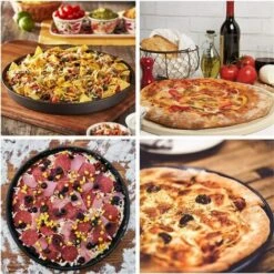CARILLONSàVENT Lot De 2 Plaques De Cuisson Rondes à Pizza, Anti-adhésives, Pour Four à Pizza, Grillades Et Accessoires De Cuisine – 20 Cm, 25 Cm, Noir Carivent 9 CARILLONSàVENT Lot De 2 Plaques De Cuisson Rondes à Pizza, Anti-adhésives, Pour Four à Pizza, Grillades Et Accessoires De Cuisine – 20 Cm, 25 Cm, Noir Carivent -Four à pizza Soldes 2022 64140978 3
