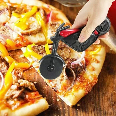 HAZEL Coupe-pizza Moto, Roue à Pizza Moto Créative, Hachoir à Pizza En Acier Inoxydable, Gadget De Cuisine Cool (21,5 Cm) 5 HAZEL Coupe-pizza Moto, Roue à Pizza Moto Créative, Hachoir à Pizza En Acier Inoxydable, Gadget De Cuisine Cool (21,5 Cm) – Image 3