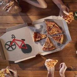 HAZEL Coupe-pizza à Vélo, Deux Roues De Coupe En Acier Inoxydable Avec Un Présentoir Pour Les Amateurs De Pizza, Vacances, Pendaison De Crémaillère, Cadeau Pour Homme -Four à pizza Soldes 2022 64197966 5