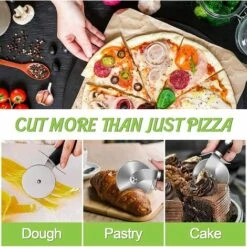 LTS FAFA Roulettes à Pizza & Pelle à Pizza Set,Coupe Pizza,Découpe Pizza,Couteau A Pizza,Pizza Cutter Avec Poignée En Silicone Et Lames En Acier Inoxydable Avec Couvercle De Protection,antiadhésif,Noir 2 Pièce 9 LTS FAFA Roulettes à Pizza & Pelle à Pizza Set,Coupe Pizza,Découpe Pizza,Couteau A Pizza,Pizza Cutter Avec Poignée En Silicone Et Lames En Acier Inoxydable Avec Couvercle De Protection,antiadhésif,Noir 2 Pièce -Four à pizza Soldes 2022 64931236 3
