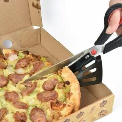 JUNJUN Ciseaux À Pizza Avec Coupe-PâTe À Pizza Avec Lames En Acier Inoxydable Ciseaux De Cuisine UtiliséS - Vert -Four à pizza Soldes 2022 65414178 4