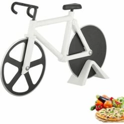 JUNJUN Coupe-pizza à Vélo Coupe-pizza, Coupe-pizza En Acier Inoxydable à Revêtement Antiadhésif, Intéressant Coupe-pizza Pour Vélo, Coupe-pizza Avec Molette Tranchante, Peut Couper Des Pizzas Et Des Crêpes