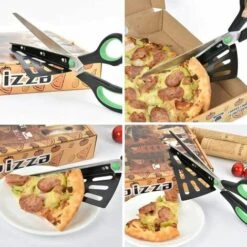 JUNJUN Ciseaux à Pizza En Acier Inoxydable De 28, Cuisine Cisailles En Ciseaux Avec Pelle Pizza Détachable, Gadget De Cuisine -Four à pizza Soldes 2022 65414429 4