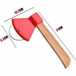 JUNJUN Coupe-pizza En Forme De Hache, Coupe-pizza, Coupe-pizza à Main, Rouleau à Pizza Avec Molette En Acier Inoxydable, Rouleau à Pizza Tranchant, Pizza Facile à Couper En Morceaux Comestibles -Four à pizza Soldes 2022 65414627 5