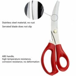 JUNJUN Ciseaux De Cuisine, Ciseaux à Pizza, Ciseaux De Barbecue, Ciseaux Et Pince (noir) -Four à pizza Soldes 2022 65414630 4