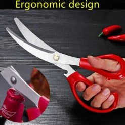 JUNJUN Ciseaux De Cuisine, Ciseaux à Pizza, Ciseaux De Barbecue, Ciseaux Et Pince (noir) -Four à pizza Soldes 2022 65414630 5