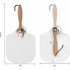 OSQI Pelle à Pizza, Poêle à Pizza En Métal En Aluminium, Spatule à Pizza Avec Manche En Bois Pliable, Pelle à Pizza Pour Four à Pizza, Pour Les Amateurs De Pâtisserie Maison Comme La Pizza, La Pâtisserie, La Pâte, Le Pain Et Les Gâteaux. -Four à pizza Soldes 2022 65503652 4