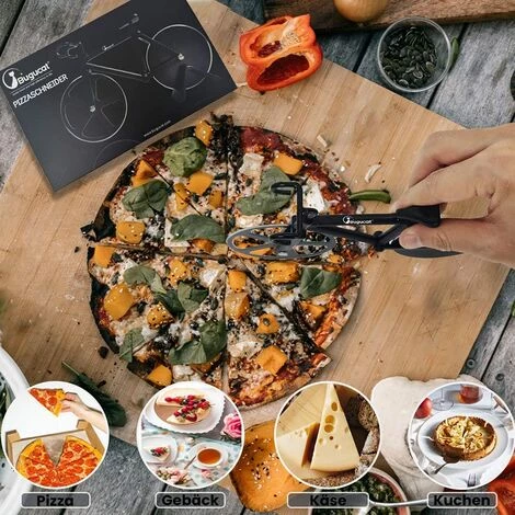 HELLO KITTY BAIN Couteau à Pizza à Vélo, Trancheuse à Double Roue à Pizza Robuste, Accessoires De Pizza Pour Amoureux De La Pizza En Acier Inoxydable 5 HELLO KITTY BAIN Couteau à Pizza à Vélo, Trancheuse à Double Roue à Pizza Robuste, Accessoires De Pizza Pour Amoureux De La Pizza En Acier Inoxydable – Image 3