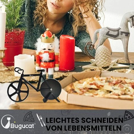 HELLO KITTY BAIN Couteau à Pizza à Vélo, Trancheuse à Double Roue à Pizza Robuste, Accessoires De Pizza Pour Amoureux De La Pizza En Acier Inoxydable 7 HELLO KITTY BAIN Couteau à Pizza à Vélo, Trancheuse à Double Roue à Pizza Robuste, Accessoires De Pizza Pour Amoureux De La Pizza En Acier Inoxydable – Image 5
