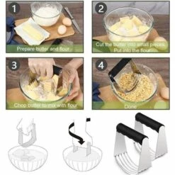 ABCRITAL Blender Acier Inoxydable Heavy Duty Pastry Cutter Multi-usages Outil De Cuisine Pour Baking Bread Pastry Beurre Et Pizza -Four à pizza Soldes 2022 65653518 5