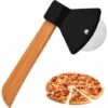 ABCRITAL Coupe-pizza Manuel, Roulette A Pizza, Coupe-pizza Hache, Coupe-pizza En Acier Inoxydable, Rouleau à Pizza Tranchant, Coupe-pizza Manche En Bois, Utilisé Pour Couper Pizza, Pâtisserie (le Noir) -Four à pizza Soldes 2022 65653892 1