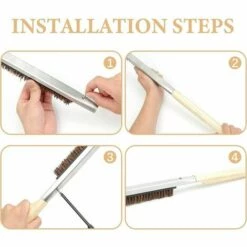 LUCKY-88 Pinceau à Pizza à Long Manche Pierre à Pizza Cuisson Isolation Thermique Ensemble De Pinces à Main Poignée De Couleur De Pulvérisation De Bois En Caoutchouc + Soie Marron Noix De Coco Avec Clip En Silicone -Four à pizza Soldes 2022 65806422 3