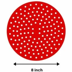 BF 8 Pouces Insert Rond Pour Friteuse Tapis Silicone Antiadhésif Tapis Panier Réutilisable Rouge -Four à pizza Soldes 2022 66021573 5