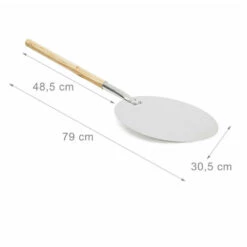 RELAXDAYS 2x Pelle à Pizza Gâteau Rond Ø 30,5 Cm En Métal Avec Manche En Bois 79 Cm De Long Plateau Cuisine -Four à pizza Soldes 2022 66171006 5