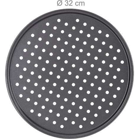BF 2 Pièces Moule à Pizza Ronde Perforée Fond Antiadhésif Moule à Pizza 32 Cm De Diamètre Moule à Pizza En Acier Au Carbone Antiadhésif 5 BF 2 Pièces Moule à Pizza Ronde Perforée Fond Antiadhésif Moule à Pizza 32 Cm De Diamètre Moule à Pizza En Acier Au Carbone Antiadhésif – Image 3