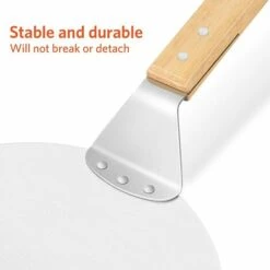 Pelle À Pizza, Palette À Pizza Ronde Avec Poignée En Bois Et Plateau Métallique En Acier Inoxydable Pour Les Pizzas Faites Maison, Les Pâtisseries, La Pâte Etc, 10 Pouces Dksfjkl -Four à pizza Soldes 2022 66744618 3