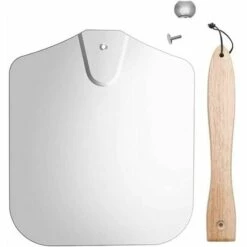 TANèTUE Pelle à Pizza Spatule, Pelle à Pizza, Pelle à Pizza Aluminium Et Bois, Pelle à Pizza Aluminium Métal, Avec Manche En Bois Pliable, Pour La Cuisson Du Pain à Pizza Fait Maison -Four à pizza Soldes 2022 67427134 5