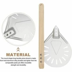 ECHOO Pelle à Pizza Perforée,pelle à Pizza Antiadhésive à Manche En Bois De 7/8 Pouces à Pizza Pagaie à Pizza En Aluminium Tournant La Peau De Four à Pizza Pour Les Boulangers à Pizza Faits Maison 7 Inch -Four à pizza Soldes 2022 67595477 3