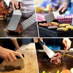 LLOVE Acier Inoxydable Steak Frit Steak Spatule Pizza Pelée Barbecue Grill Cuisine Cuisine Outils (Taille: Spatule Longue Qui Fuit) -Four à pizza Soldes 2022 67890537 3