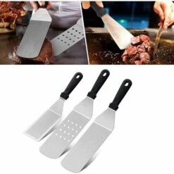 LLOVE Acier Inoxydable Steak Frit Steak Spatule Pizza Pelée Barbecue Grill Cuisine Cuisine Outils (Taille: Spatule Longue Qui Fuit) -Four à pizza Soldes 2022 67890537 5