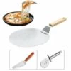 YIDOMDE Pelle š€ Pizza Ronde 3 Piššces, Four š€ Palettes š€ Pizza, Palette De Peau De Cuisson En Aluminium, Bois