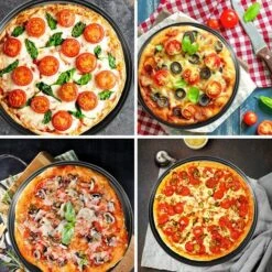 OYLDA Plaque à Pizza En Acier Avec Trous, Plaque à Pizza De 12 Pouces, Antiadhésive -Four à pizza Soldes 2022 68140246 5