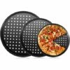 OYLDA Plaque à Pizza En Acier Avec Trous, 9, 11 Et 12 Pouces, Antiadhésive (3 Pièces) -Four à pizza Soldes 2022 68140344 1