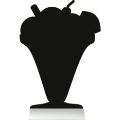 SECURIT Ardoise De Table Socle Alu - 25 - Noir